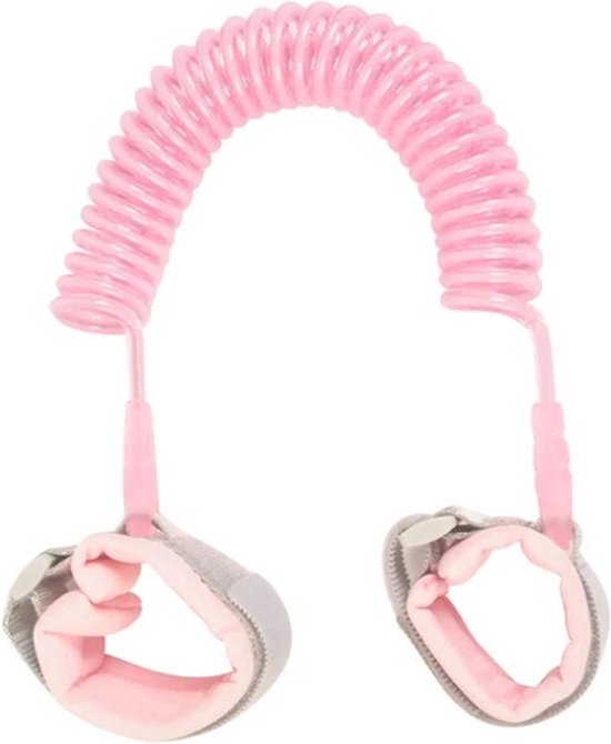 Scoby - 360° Polstuigje voor Kinderen - Veilig Onderweg - Looplijn - Safety Wristband - 1,5 Meter - Roze van Merkloos