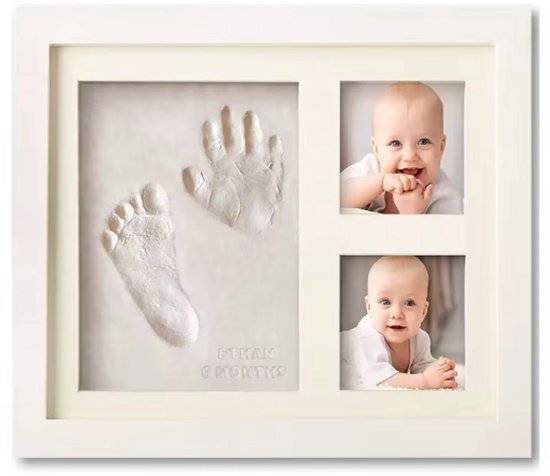 Scoby - Baby Fotolijst - Klei Afdruk Hand & Voet - Gipsafdruk Baby - Babyshower Cadeau - Kraamcadeau - Ook voor Hond & Kat van Scoby