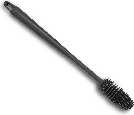 Scoby - Flessenborstel - Flessenreiniging - Siliconen - Flexibel - Herbruikbaar - 27cm - 1 stuk - Grijs