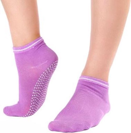 Scoby - Sokken - Anti-slip sokken - Yogasokken - Grip Socks - Maat 35/40 - Paars van Scoby