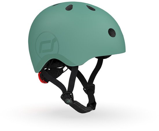 Scoot and ride - kinderhelm - maat S-M - 51-55cm - verstelbaar - Forest - Green van Scoot and Ride