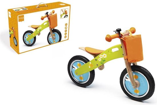 Scratch Loopfiets Hout Bloemetjes en bijtjes van Scratch