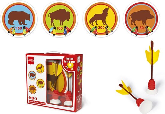 Scratch Soft Darts Indianenspel Met 2 Pijlen van Scratch