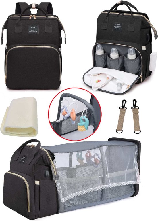 S&E - Multifunctionele Baby - Diaper Bag Backpack met Verschoonstation - Luier - Newborn - Baby van S&E