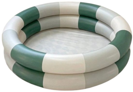 S&E Opblaasbaar Babybadje met Dierenontwerp – Inklapbaar & Geschikt voor Binnen & Buiten - Retro groen van S&E