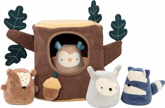 Sebra Activity Toy Hide & Seek – Boomstam Verstoppertje Spelen met Dierenvriendjes 0+jr van Sebra