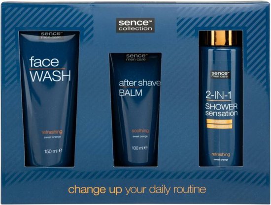 Sence Modern Rich Geschenkset 2-in-1 Shampoo en Douchegel + Aftershave balsem + Gezichtsreiniger - 1 set van Merkloos