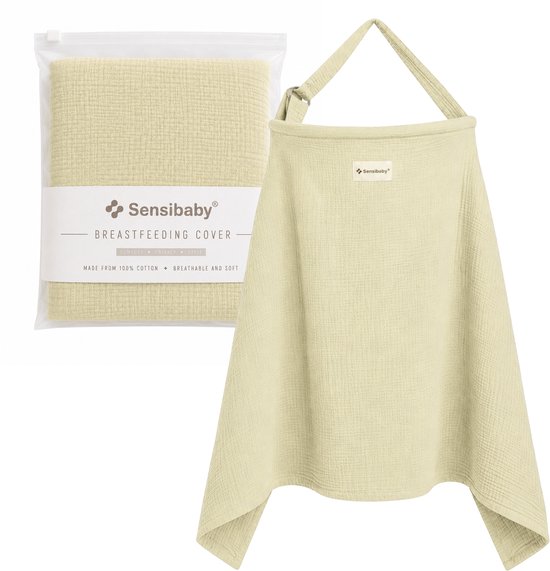 Sensibaby Borstvoedingsdoek - 100% Dubbellaags Katoen - Ademend en Verstelbaar - Beige