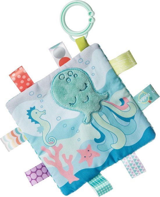 Sensorisch Knuffeldoekje met Ritselend Geluid en Pieper voor Baby's, Zeeleven Thema van Merkloos