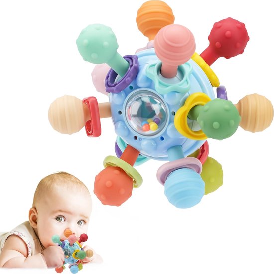 Sensorisch speelgoed voor baby's - geschikt voor baby's van 0-6-12 maanden - Bijtspeelgoed voor baby's - geschikt voor jongens en meisjes van 1-2 jaar - Leer- en ontwikkelingsspeelgoed voor pasgeborenen