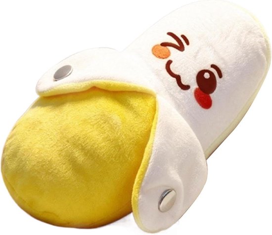 Sensorische Knuffel Banaan - Muzikaal Speelgoed - Baby Educatie - Aanraakgevoelige Geluiden - 21 cm - Geel