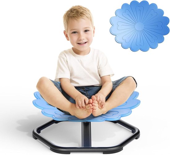 Sensorische Stoel - Draaistoel Kinderen - Coördinatie Training - 360 Graden Rotatie - 50 x 53 cm - Hemelsblauw