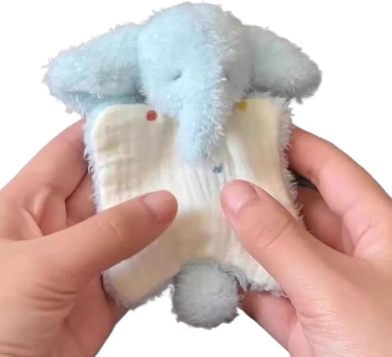 Sensorische zakken - Kalmerend comfort - Speciale behoeften - Zachte korrels vulling - 12 x 10 cm - Baby olifant