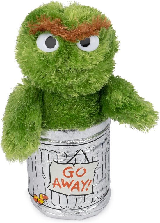 Sesamstraat Knuffel - Pluche Oscar - Fantasierijk Spelen - Superzacht Pluche - 25.5 cm - Groen