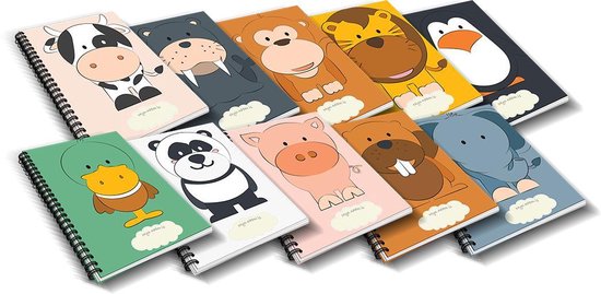 Set 10 Ollie & Tigger Kinderopvang dagboek set - baby - peuter - oppasboekje - opvangboekje - invulboek - ringband van Ollie & Tigger