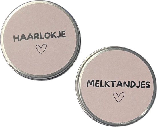 Set melktanden- en haarlokdoosje | roze | tandendoosje | eerste haarlokje | bewaardoosjes set van Memories 4 You