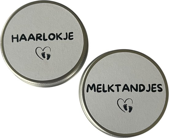 Set melktanden- en haarlokdoosje | voetjes | tandendoosje | eerste haarlokje | bewaardoosjes set van SillyBillyz