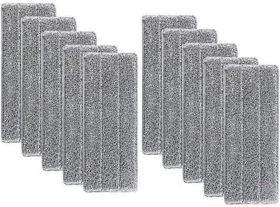 Set van 10 microvezel dweilpads, geschikt voor vloerdweilen, vervangende reinigingshoezen en dweilkoppen.