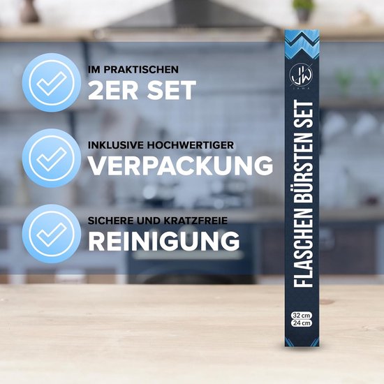 Set van 2 Afwasborstels - Flexibele Siliconen Flesreinigers voor Krasvrije en Grondige Reiniging