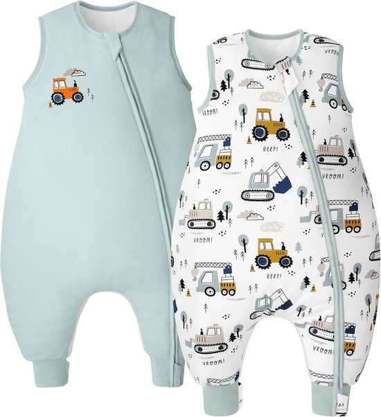 Set van 2 Baby Slaapzakken met Voeten 1.5 TOG Winter 70 cm 6-18 Maanden van Merkloos