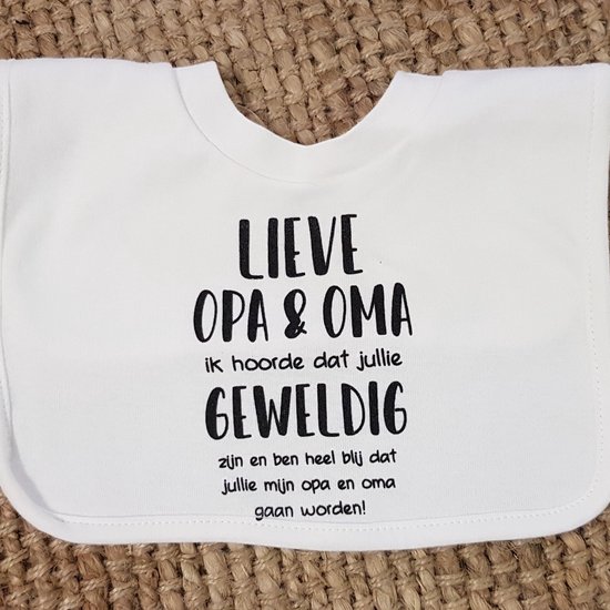 Set van 2 Baby slabbetje cadeau tekst zwangerschap bekendmaking aankondiging voor de liefste aanstaande opa en oma| Geboorte Cadeau Ik hoorde dat je geweldig bent en ben heel blij dat jij mijn gaat worden! jullie worden  zwangerschapsaankondiging van Baby Comfort©