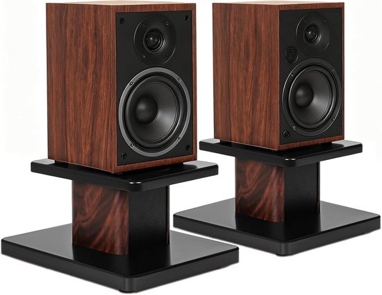 Set van 2 houders voor houten tafelluidsprekers, 15 cm, tot 50 kg, luidsprekerstandaard voor thuisbioscoop, universele houders voor tafelluidsprekers, zandgevuld design