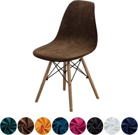 Set van 2 Luxe Fluweelzachte Stoelhoezen voor Eetkamerstoelen - Scandinavisch Design, Stretch en Beschermend van Merkloos
