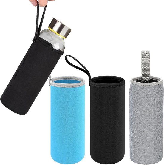 Set van 3 Neopreen Flessenhoezen voor 550 ml Glazen Flessen - Isolatie & Bescherming van Merkloos