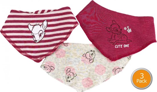 Set van 3 stuks Disney's Bambi kwijl-slabbetjes, maat 74-80 van Prénatal