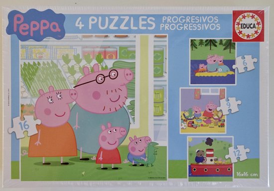 Set van 4 Puzzels Peppa Pig Educa van Educa