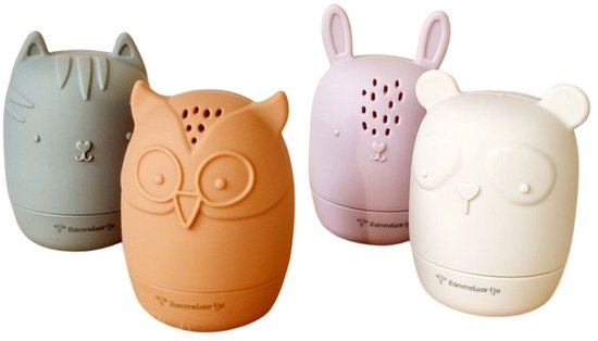 Set van 4 Siliconen Badspeeltjes – Panda, Tijger, Konijn & Uil | Hygiënisch, Veilig en Duurzaam van Merkloos