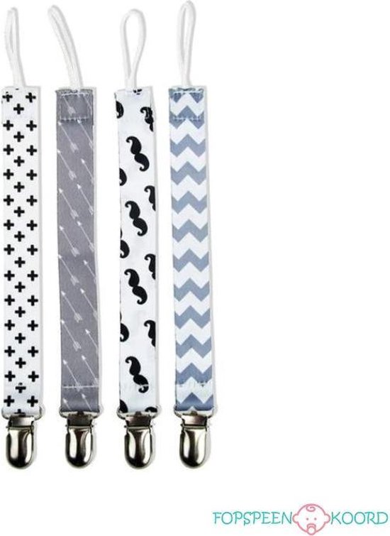 Set van 4 stuks fopspeenkoord - Modern Accents van Zizo Kids