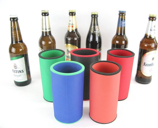 Set van 5 Bierblik Koelers Neopreen voor 0,5L Flessen en Blikjes – Dik Isolatiemateriaal