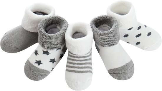 Set van 5 Extra Dikke Baby Sokken Winter Katoen Thermisch en Warm van Merkloos