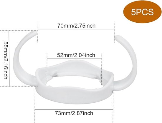 Set van 5 handvatten Geschikt voor babyflessen, Geschikt voor Philips en Avent flessen, lichtgewicht plastic handvathouders.