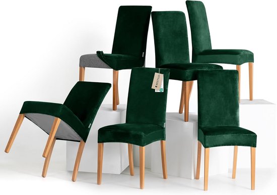 Set van 6 Universele Stretch Stoelhoezen Afneembaar en Wasbaar van Merkloos