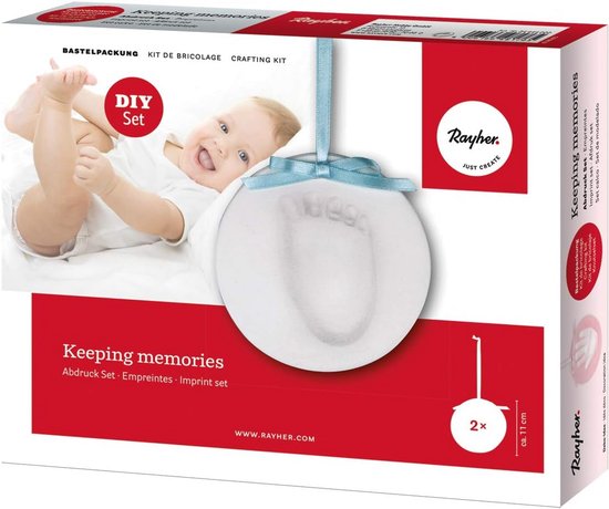 Set voor het maken van afdrukken van babyhandjes en -voetjes met lijst van Little Moments