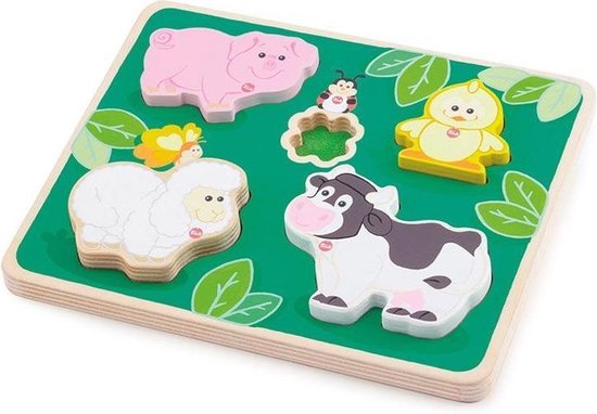 Sevi Vormenpuzzel Boerderij Junior Hout 5 Stukjes van Sevi