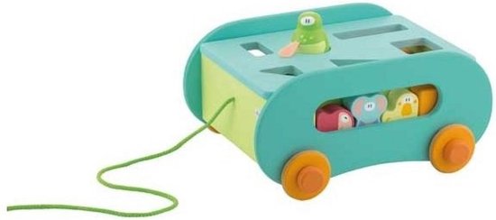 Sevi Vormenstoof Houten Blokkenwagen 26 X 13 X 22 Cm van Sevi