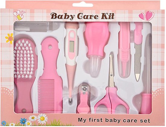 SFT Products Baby Verzorgingsset - Newborn - Newborn Care Set - Baby Borstel - Kraamcadeau - Baby Manicure - Roze van SFT-Products