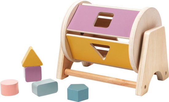 Shape Rolling Drum - Montessori Speelgoed - Speelgoed - Baby Speelgoed - Baby Speelgoed 6 maanden - Speelgoed 1 Jaar - Kinderspeelgoed - Myka's van Merkloos