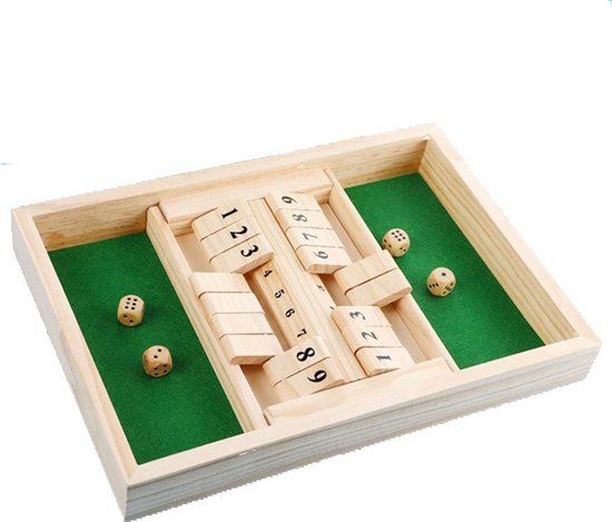 Shut The Box - Groen - 2 Spelers - Dobbelspel - Drankspel - Rekenspel van Akeepers.