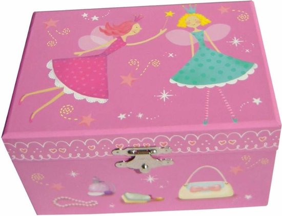 Sieradendoos voor Kinderen 2 Elfjes - Roze - Muziekdoosje met Dansende Ballerina - Simply for Kids van Simply for kids