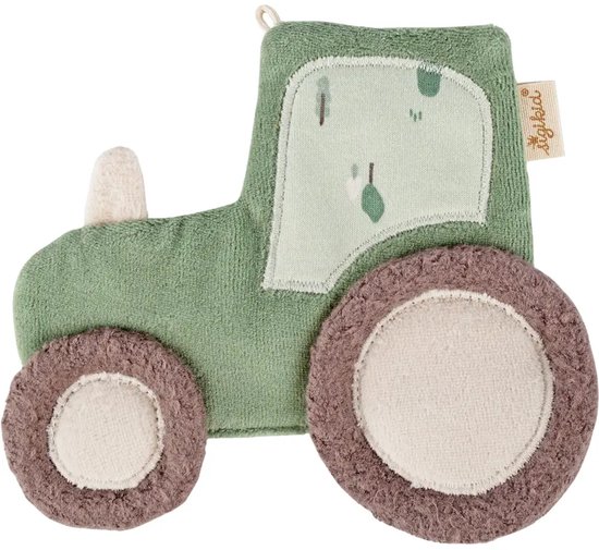 sigikid knuffeldoekje tractor baby speelgoed katoen groen. van Merkloos