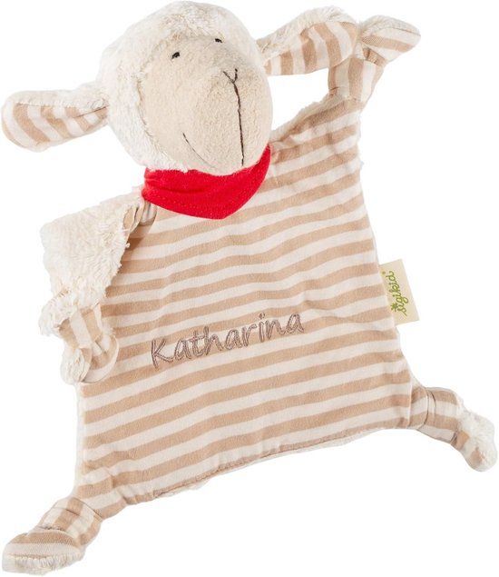 Sigikid Snuffeldoek Schaap Groen Geborduurd Naam Offwhite OneSize