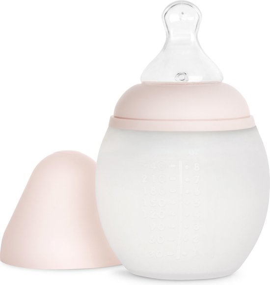 Silicone Babyfles 240 ml (05 Oz) Nude - Elhée