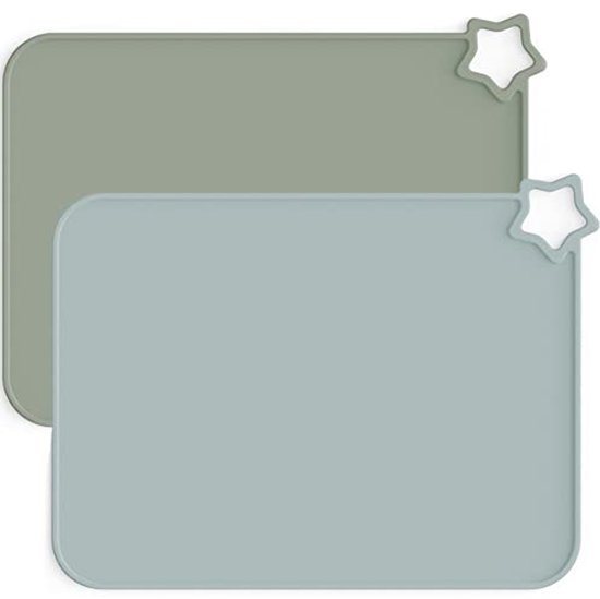 Silicone Placemats voor Baby's en Kinderen - Vlekbestendige Antislip Eetmatten voor Peuters (2 Stuks)