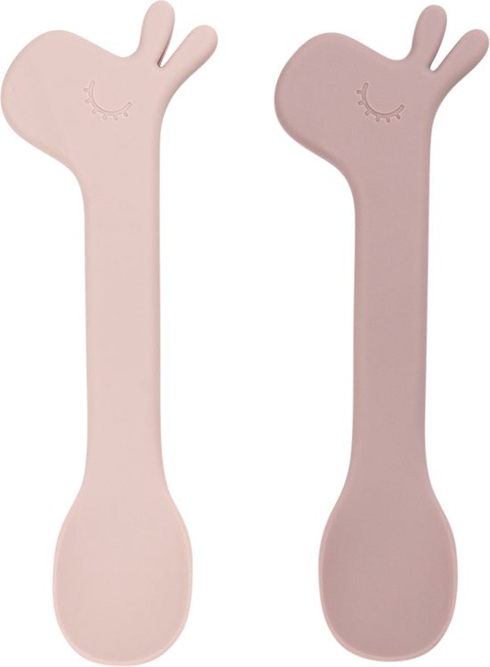 silicone spoon 2-pack - lalee - powder- done by deer - bestek - lepels van Done by Deer