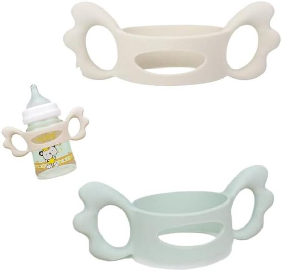 Siliconen Babyfles Handgrepen - Babyfles Houder - Ergonomisch Design - Meer dan 5 cm Buitendiameter - 2 Stuks - Voor Kleine Handjes - Universeel Geschikt - Diverse Kleuren