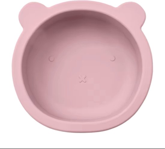 Siliconen Beer Bakje - Roze - Met zuignap - Bakje - Schaaltjes - kinderservies - Kom - Baby - Kraamcadeau - Kind van Merkloos